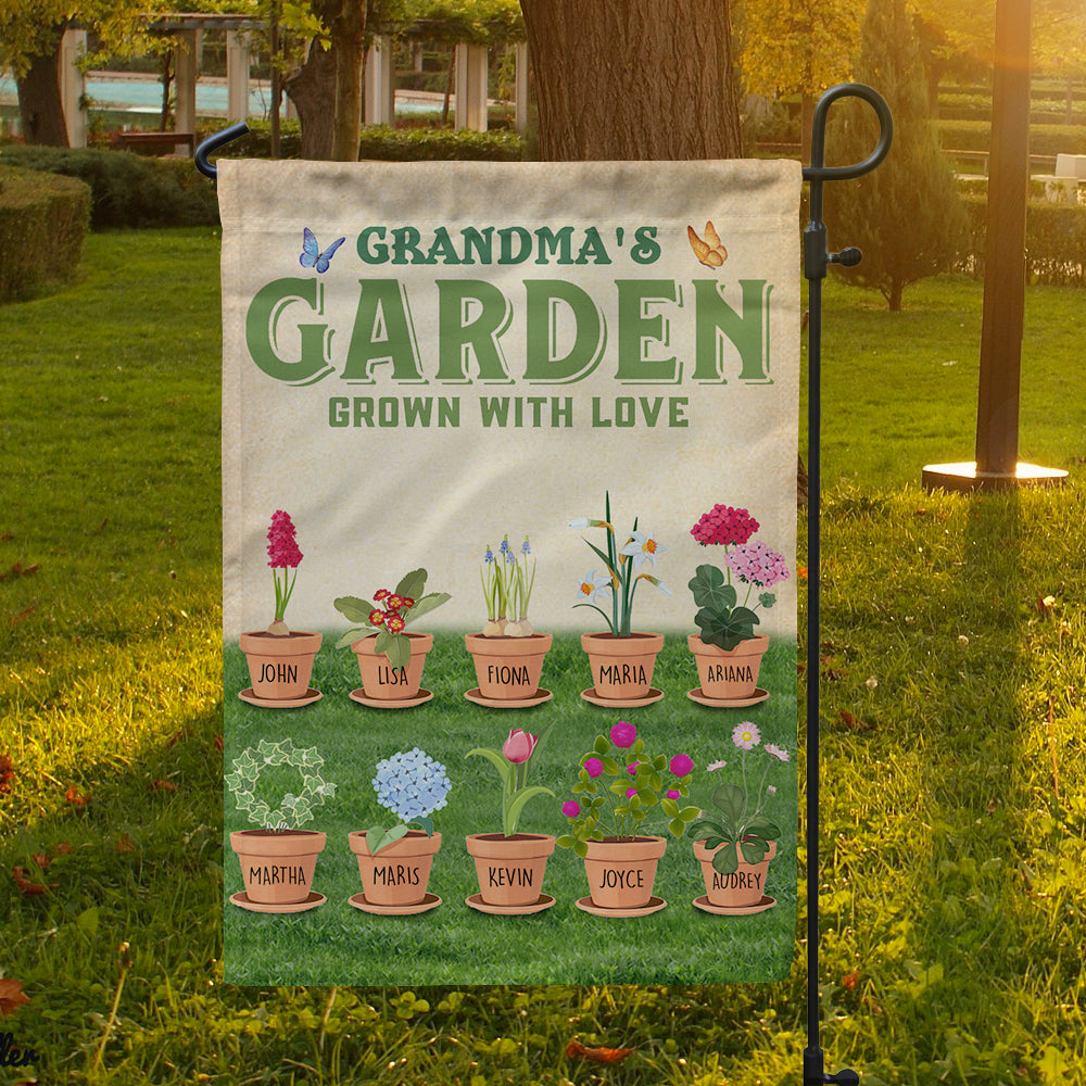 Grandma Garden of Love - Personalized Flag AD