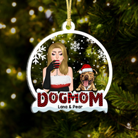 Thumbnail for Personalized Dog Mom Christmas Printed Acrylic Ornament, Gift For Dog Lover AE