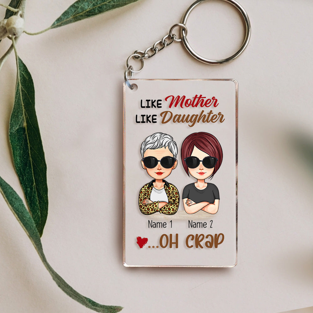 Personalized Like Mother Like Daughter Clear Phone Case, Gift For Mom JonxiFon