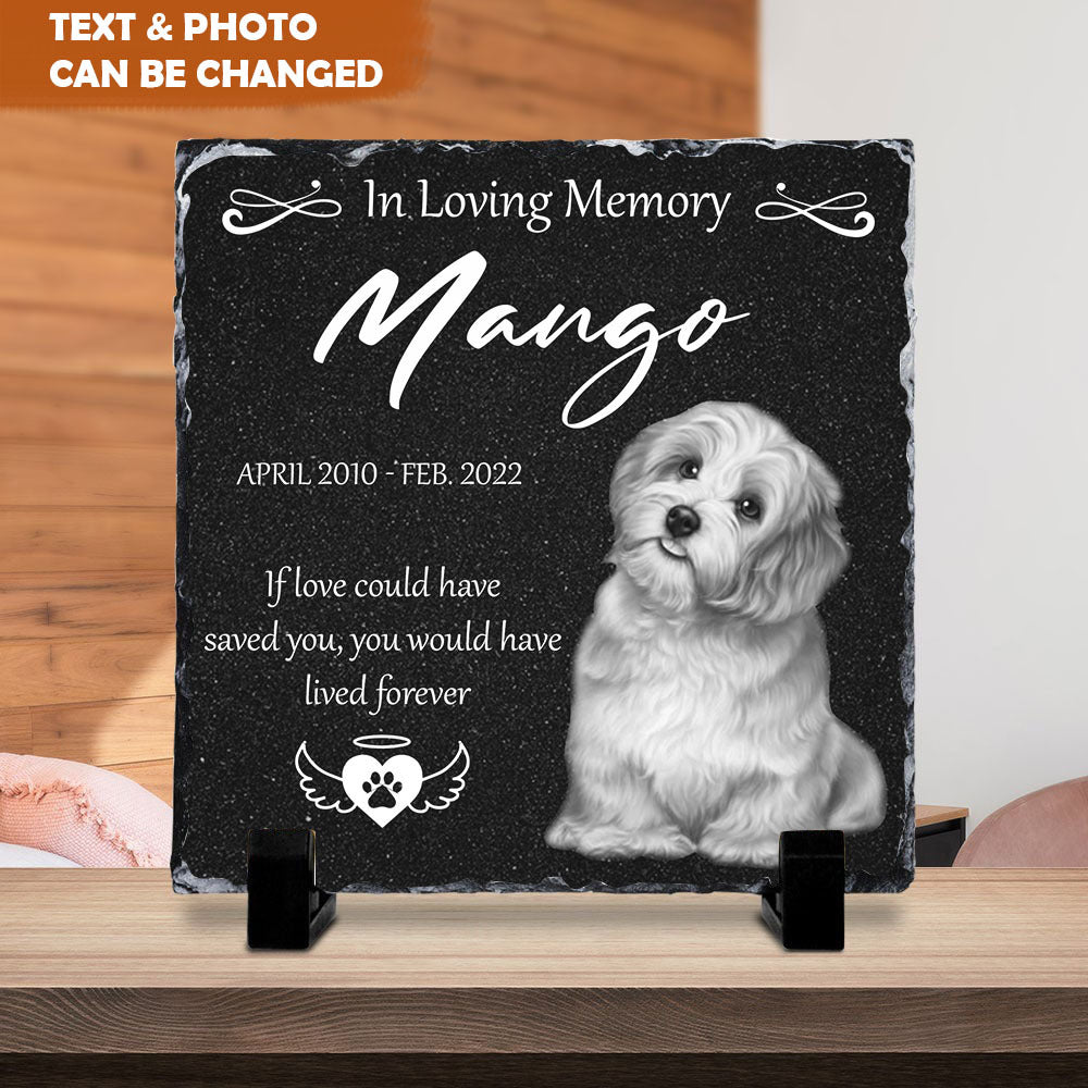 I Love You Your Whole Life Pet Memorial Slate Photo, Pet Loss Gift AZ