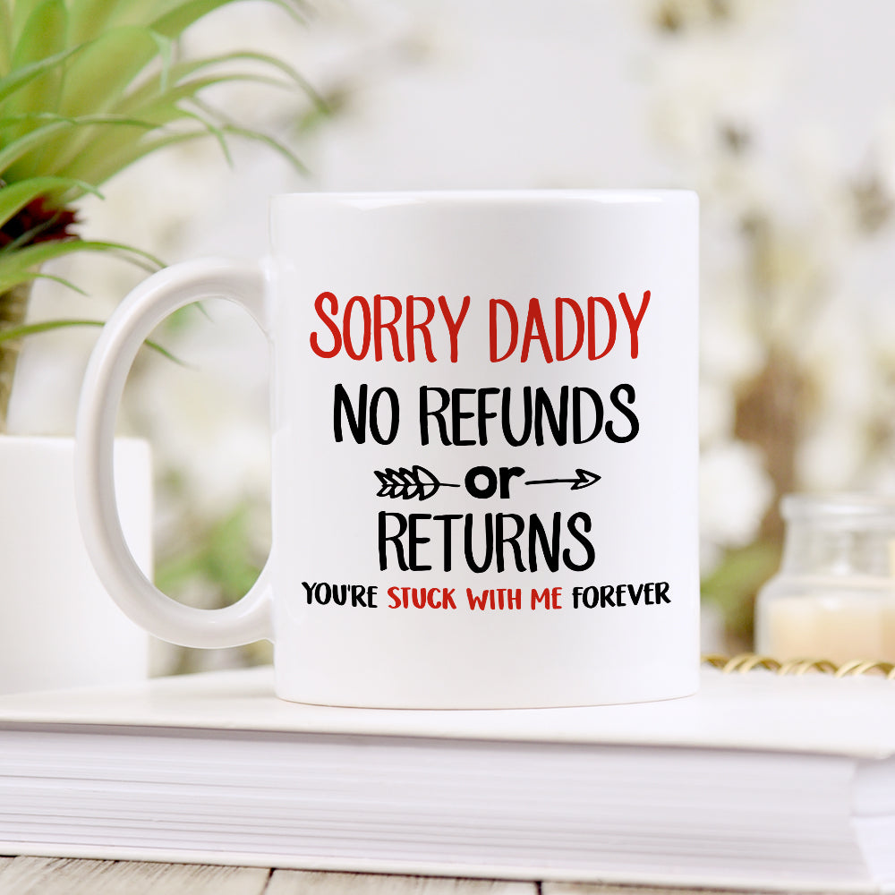 No Refunds Or Returns - Personalized white mug AO