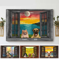 Thumbnail for Always By My Side - Personalized Dog Memorial Canvas AK