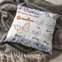 Thumbnail for Blessed To Be Called Grandma Butterflies Personalized Pillow AD