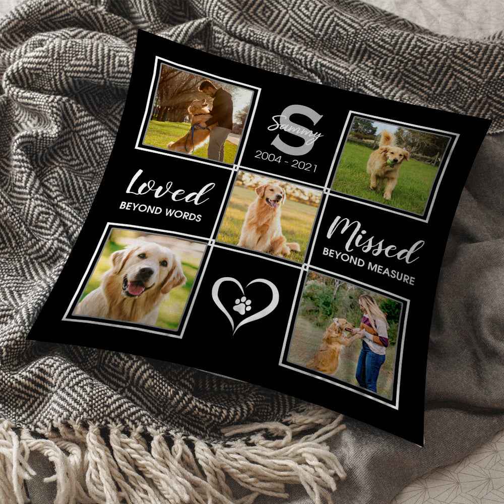 Pet Memorial Loved Beyond Words - Personalized Pillow AD