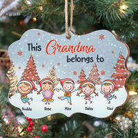 Thumbnail for Personalized Mom Grandma Belong To Kids Christmas Printed MDF Benelux Ornament AE