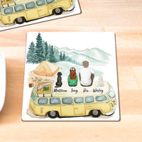 Thumbnail for Family Square Stone Coasters Gifts For The Whole Family - Camping AZ