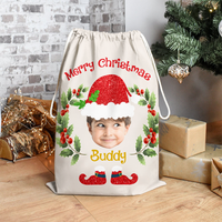 Thumbnail for Custom Face Photo Baby Claus Family Christmas Bag, Christmas Gift AB