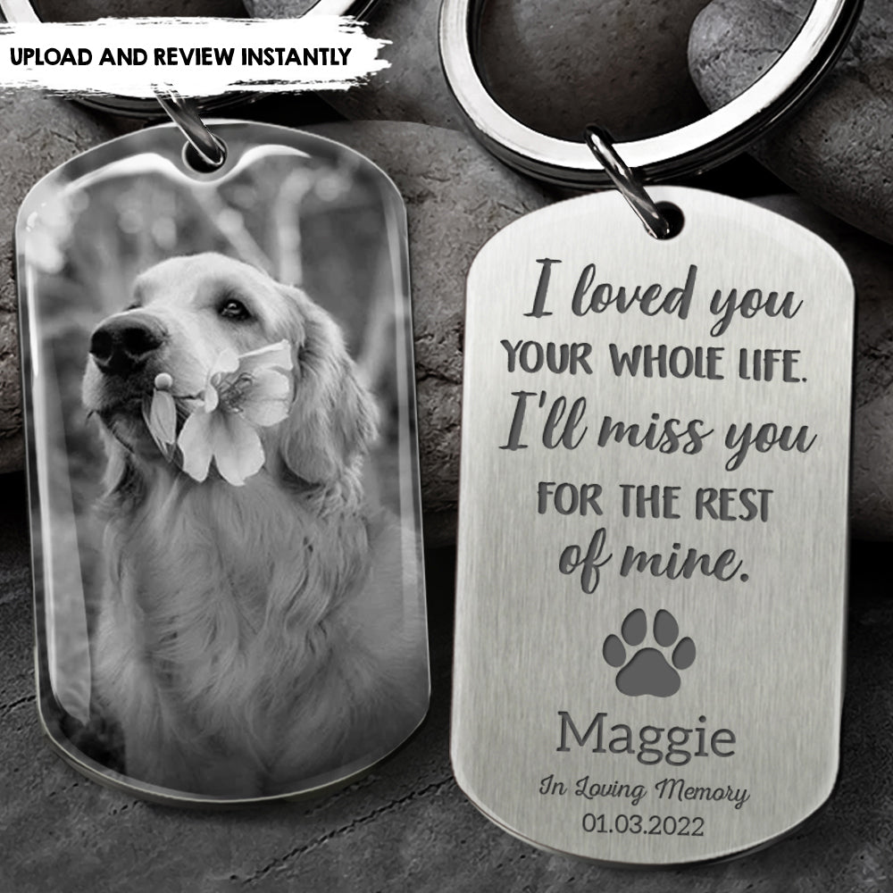 J Don't Cry for Me I'm OK!! - Upload Image - Personalized Keychain - Pack 1 - PawfectHouses.com