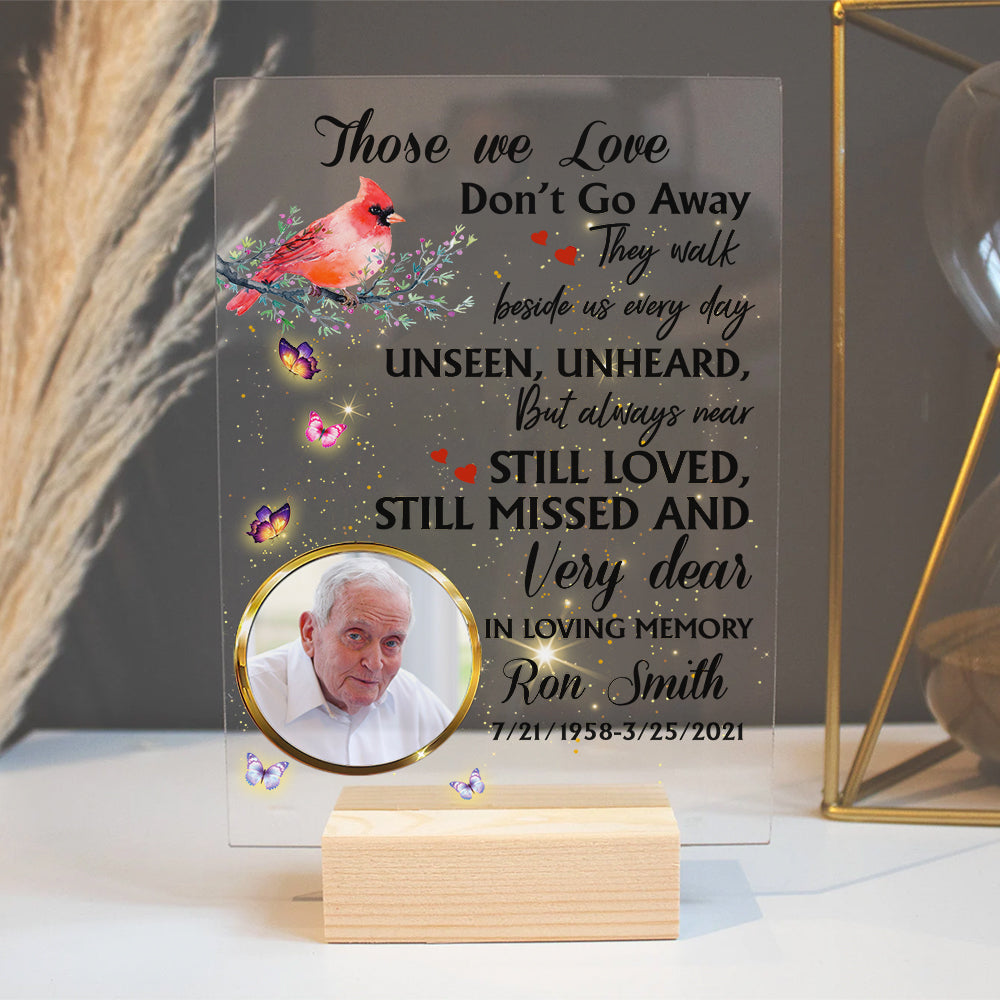 Those We Love Don't Go Away - Personalized Acrylic Plaque AC
