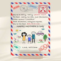 Thumbnail for Dear Mommy Air Mail - Personalized Acrylic Plaque, Mother's Day Gift AC