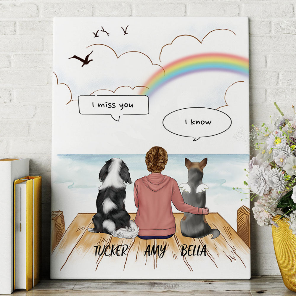 Personalized canvas tote bag gift for dog lovers - Dogs & Books - Unifury