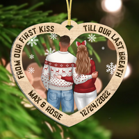 Thumbnail for From First Kiss Till Last Breath Personalized Love Couple Printed Acrylic Ornament AE
