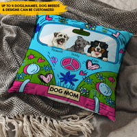 Thumbnail for Hippie Dog Mom - Personalized Fluffy Pillow, Gift for Dog Mom, Dog Lovers AD