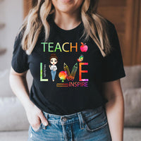 Thumbnail for Teach Love Inspire Teacher Tshirt, Custom Gift for Back To School 2022 CustomCat