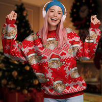 Thumbnail for I Love My Pet Photo Ugly Christmas Sweatshirt, All-Over-Print Sweatshirt AB