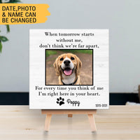 Thumbnail for Personalized Pet Memorial Square Stone Album-I'm Right Here In Your Heart AZ