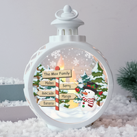 Thumbnail for Custom Snowman Family Christmas LED Light Ornament, Christmas Gift AE