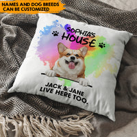 Thumbnail for Lives Here Too - Personalized Pillow, Dog Lovers Gift AD