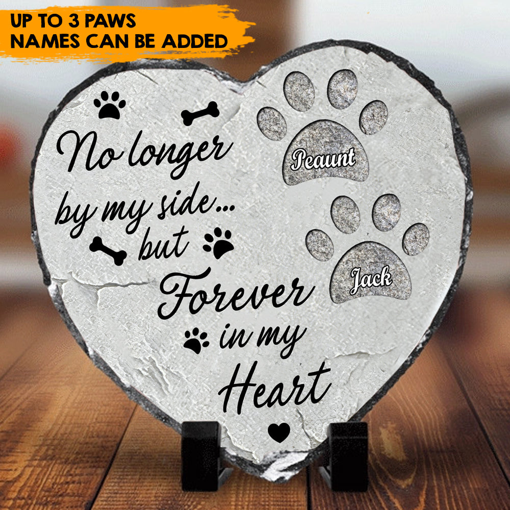 Forever In My Heart - Personalized Heart-Shape Photo Slate, Pet Memorial Gift AZ