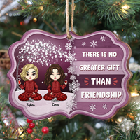 Thumbnail for Personalized There Is No Greater Gift Than Besties Friend Printed Wood Ornament, Christmas Gift For BFF AE