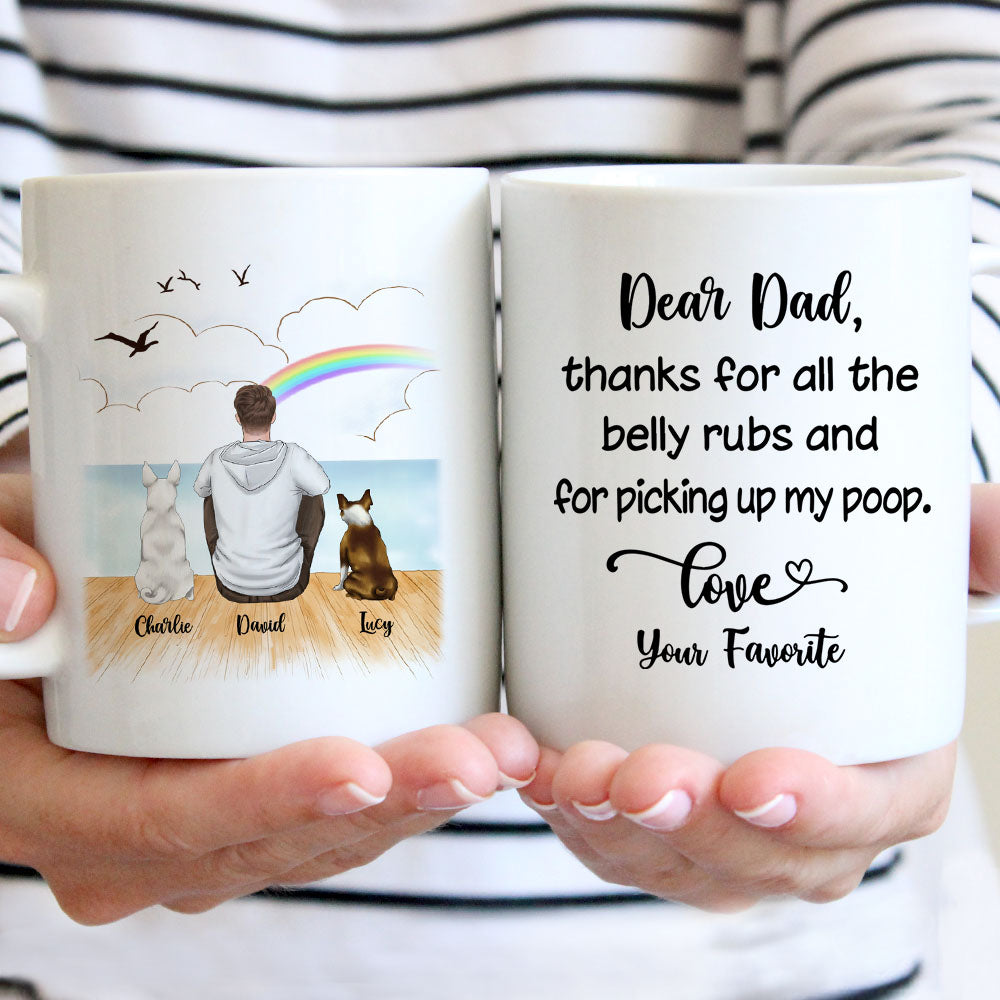 Thanks for all the belly rubs, Personalized 2-sided-mug AO