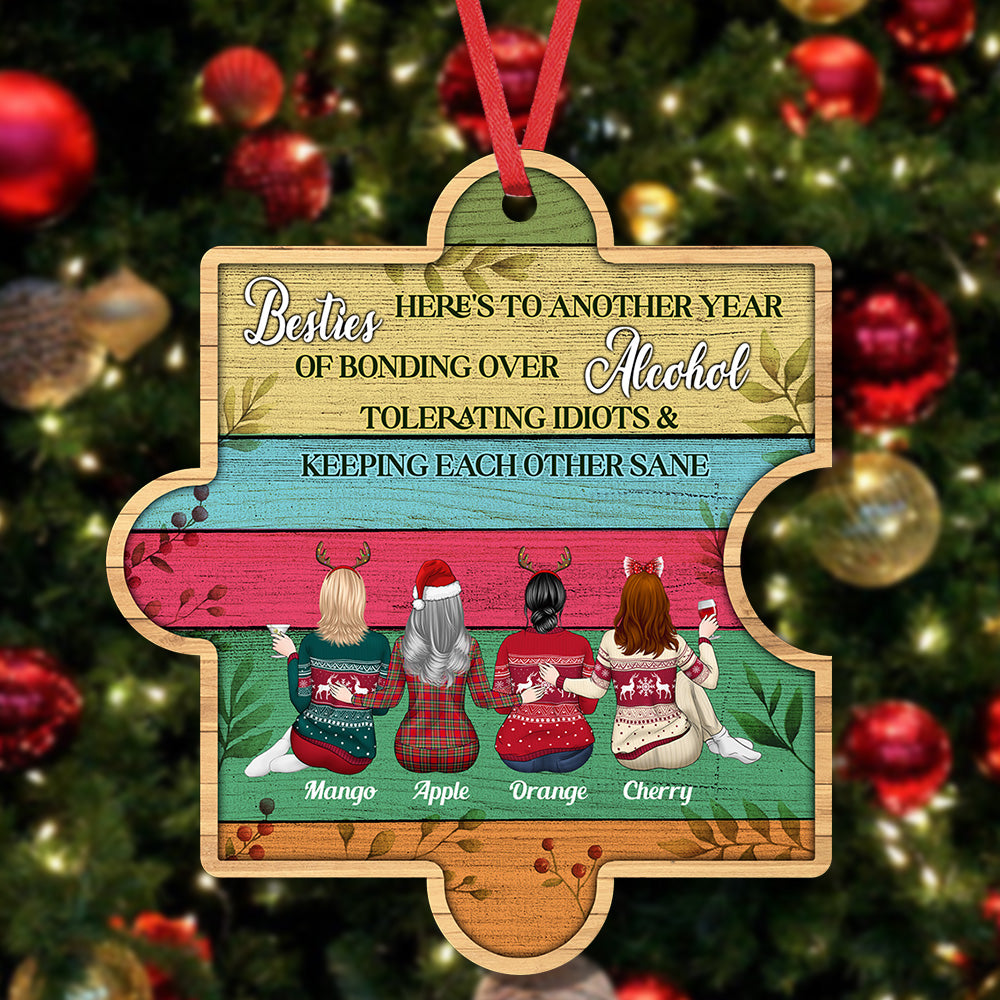 Personalized You Are My Missing Piece Besties Friends, Customized Holiday Ornament AE