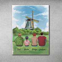 Thumbnail for Family Canvas Statue of liberty & Eiffel Tower Print Gifts For The Whole Family AK