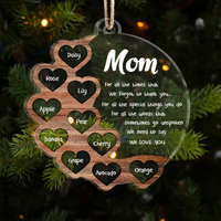 Thumbnail for I Love You Mom Grandma Christmas For Mother Layered Wood Acrylic Ornament, Customized Holiday Ornament AE