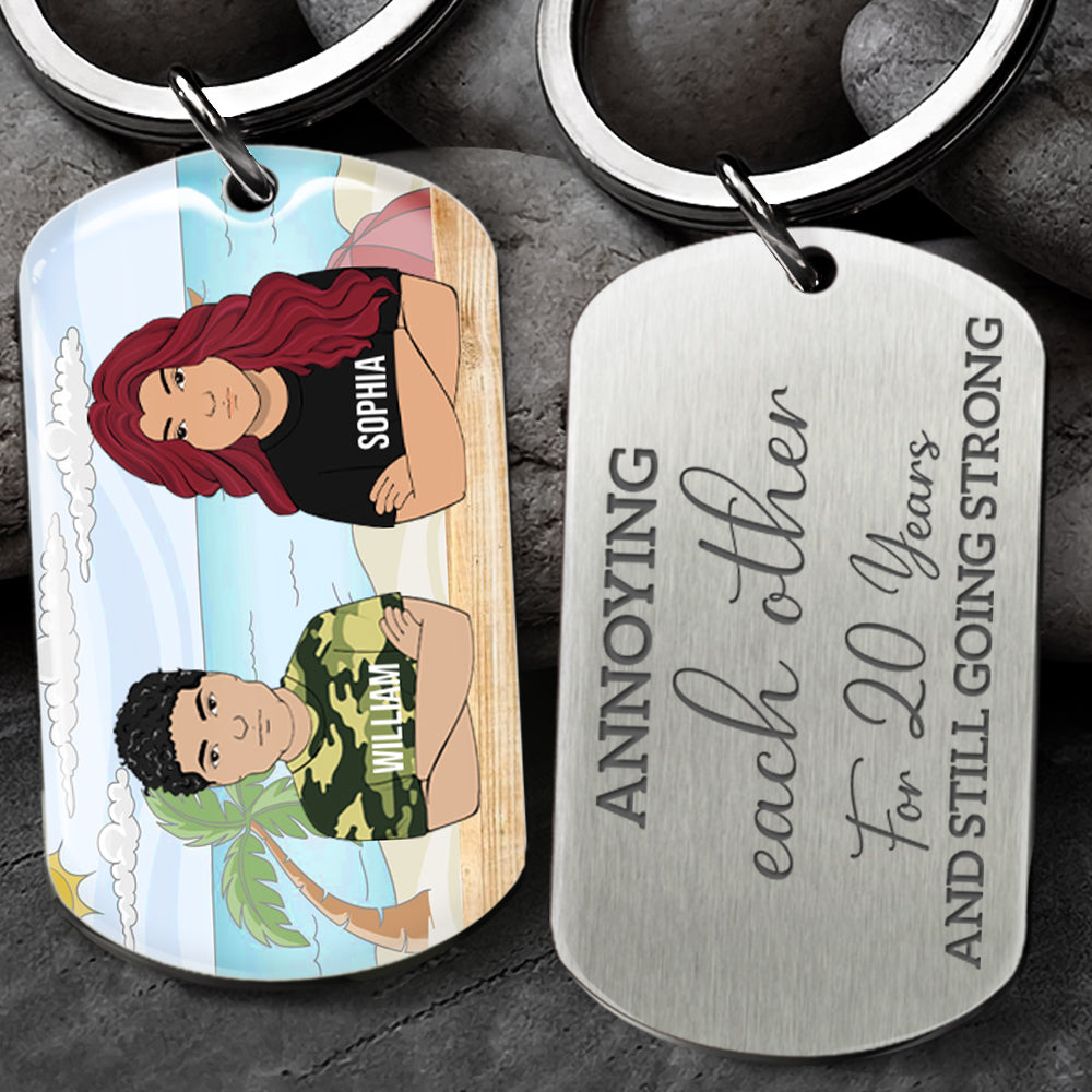 Annoying Each Other Personalized Metal Keychain AA