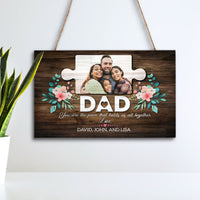 Thumbnail for Dad is the piece - Custom Rectangle Wood Sign A