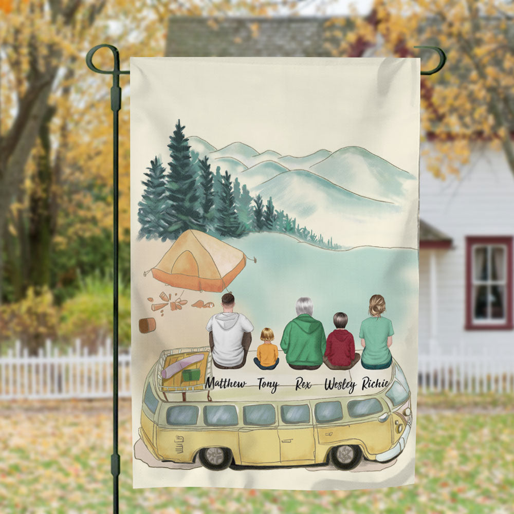 Personalized Family Flag Gifts For The Whole Family - Camping AD