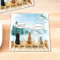 Thumbnail for Personalized Pet Memorial Square Stone Coasters-Dog Cat Loss Gifts-Pet Bereavement Gift-DOG & CAT-Lake AZ
