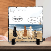 Thumbnail for They still talk about you conversation,  Pet Memorial Beach Slate Photo, Dog Cat Loss Gifts AZ