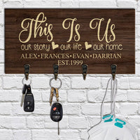 Thumbnail for Home Sweet Home - Custom Key Hanger with Family Name AA
