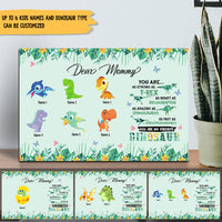 Thumbnail for Mamasaurus You're My Favorite - Personalized Mother's Day Canvas Wall Art AK