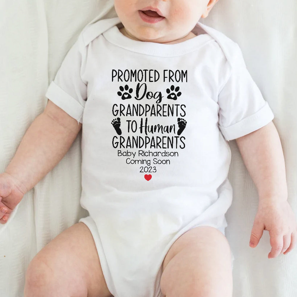 Reveal to Grandparents Pregnancy Announcement - Personalized Baby Onesie