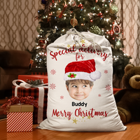 Thumbnail for Personalized Face Photo Special Delivery For Christmas Bag, Christmas Gift For Family AB