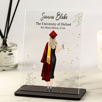 Thumbnail for Custom Happy Graduation Acrylic Plaque With Black Stand, Graduation Gift JonxiFon