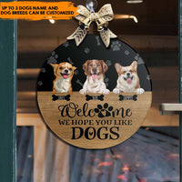 Thumbnail for Hope You Like Dogs, Dog Lovers Gift - Personalized Door Sign Z