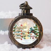 Thumbnail for Custom Snowman Family Christmas LED Light Ornament, Christmas Gift AE