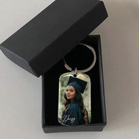 Thumbnail for And Off Graduation Metal Keychain, Graduation Gift AA