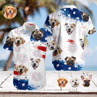 Thumbnail for Independence Day Dog Face - Hawaiian Shirt AI