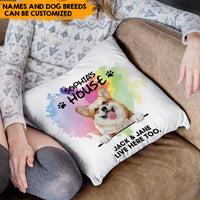 Thumbnail for Lives Here Too - Personalized Pillow, Dog Lovers Gift AD