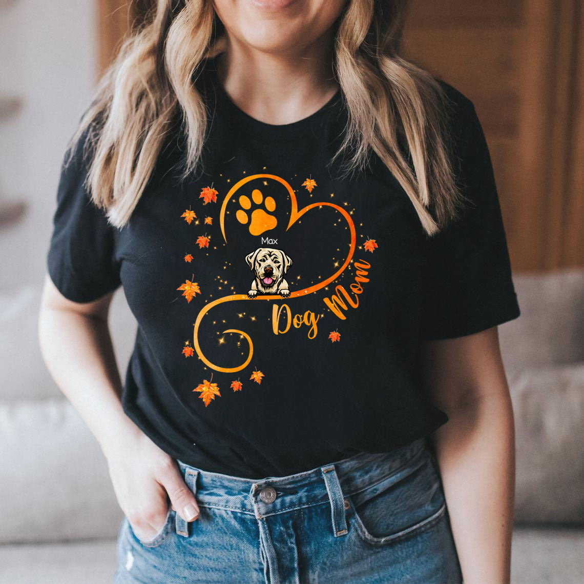 Dog Mom Heart Line 2022 Tshirt, DIY Gift For Pet Lovers CustomCat