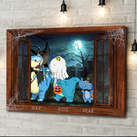 Thumbnail for Family Of Nightmare Halloween Dinosaurs Poster, Canvas, Home Decor CustomCat