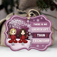 Thumbnail for Personalized There Is No Greater Gift Than Besties Friend Printed Wood Ornament, Christmas Gift For BFF AE