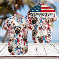Thumbnail for Flower Independence dog face - Hawaiian Shirt AI