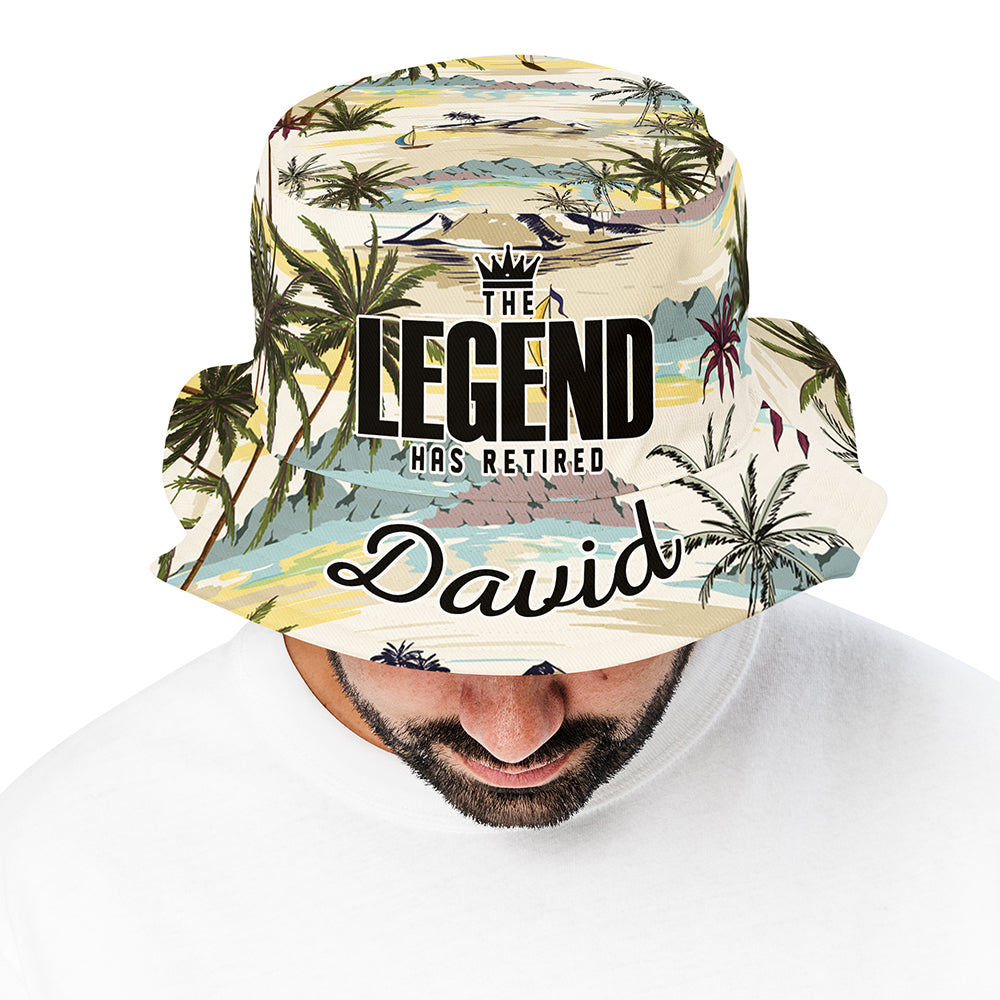 The Legend Has Retired Personalized Bucket Hat AI