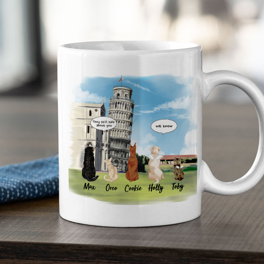 Pisa Tower- Dog Cat - Personalized Mug For Dog&Cat Lovers AO