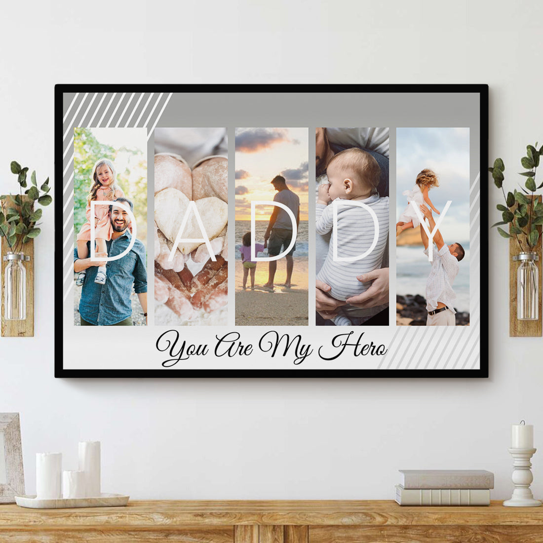Dad you are my hero - Personalized Canvas AK